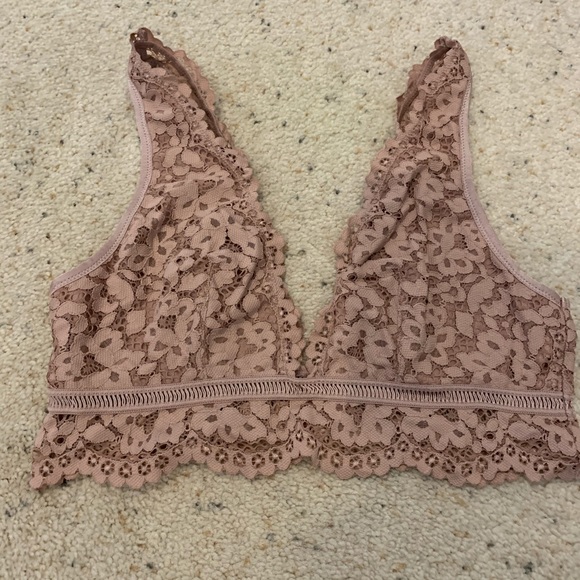 Victoria's Secret Other - Victoria’s Secret Dusty Rose Lace Bralette Large